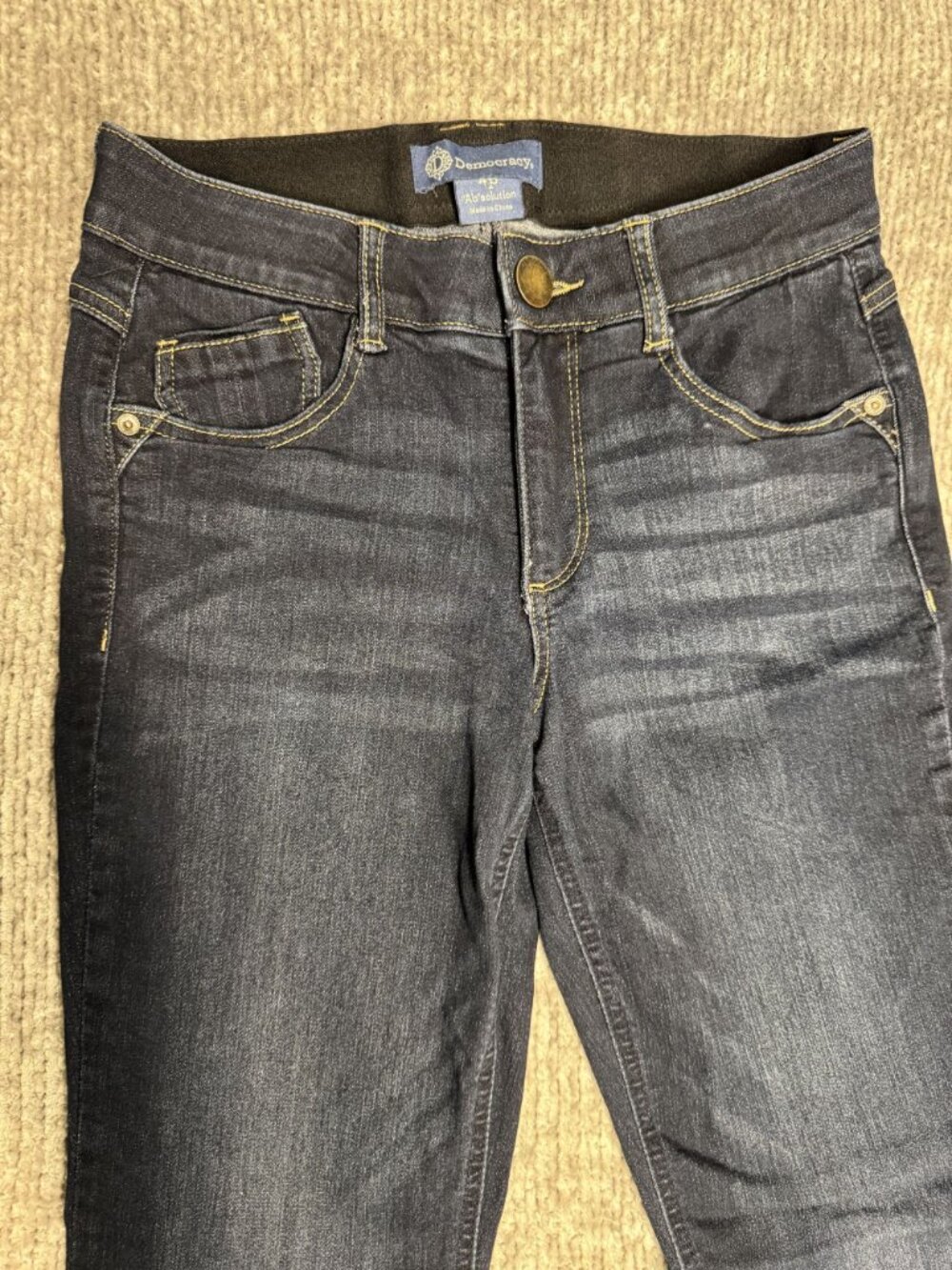 Democracy Ab solution Dark Wash Bootcut Jeans Women’s 4P Petite Denim - Picture 2 of 7